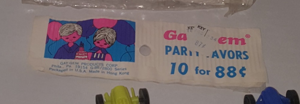 Vintage Plastic Toys Party Favor's Gay-Gem Hong Kong Race Cars Old Sail Boats